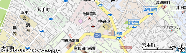 大阪府岸和田市堺町周辺の地図