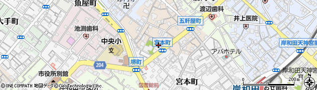 損害保険ジャパン株式会社　大阪南支店岸和田支社周辺の地図