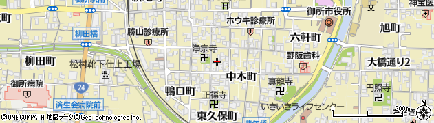 奈良県御所市御堂魚棚町周辺の地図