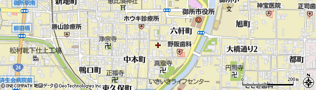 奈良県御所市神宮町周辺の地図