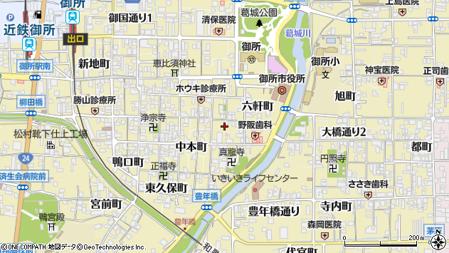 〒639-2213 奈良県御所市神宮町の地図