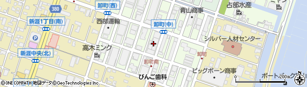 広島県福山市卸町周辺の地図