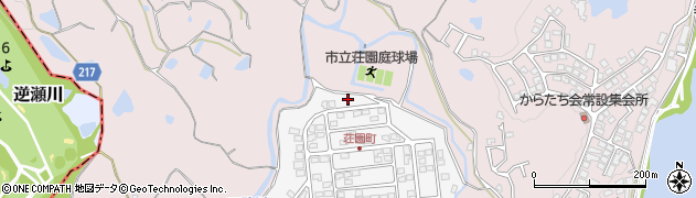 大阪府河内長野市荘園町14周辺の地図