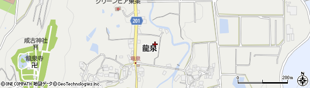 大阪府富田林市龍泉周辺の地図