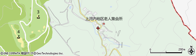 大阪府河南町（南河内郡）上河内周辺の地図