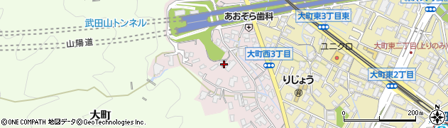 広島県広島市安佐南区大町西3丁目周辺の地図