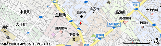 ふぐ博物館・喜太八周辺の地図