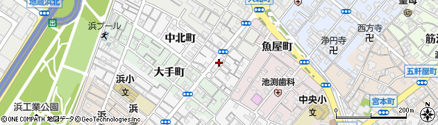 大阪府岸和田市中北町周辺の地図