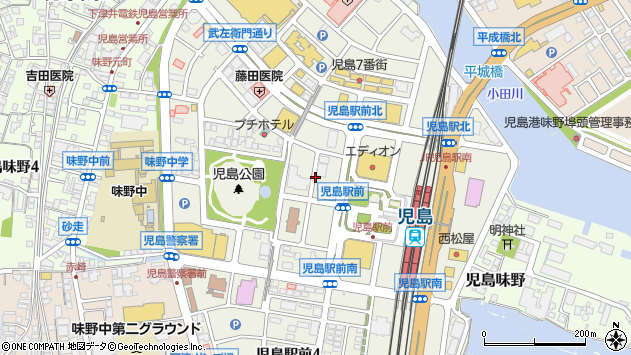 〒711-0921 岡山県倉敷市児島駅前の地図