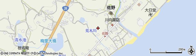 兵庫県淡路市佐野周辺の地図