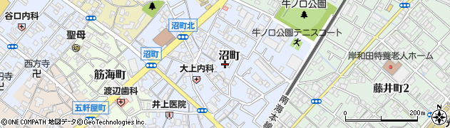 大阪府岸和田市沼町周辺の地図