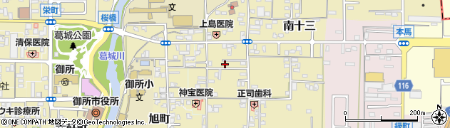 奈良県御所市御門町周辺の地図