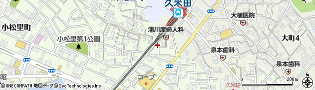 岸和田市市営久米田駅南自転車等駐車場周辺の地図