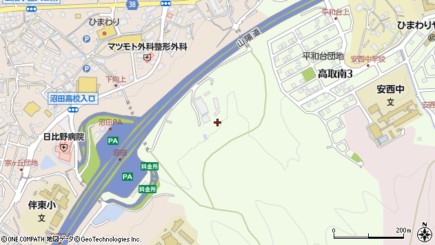 〒731-3172 広島県広島市安佐南区伴東町の地図