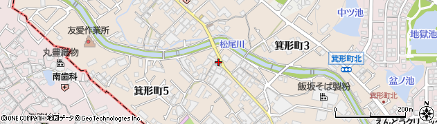 大阪府和泉市箕形町周辺の地図