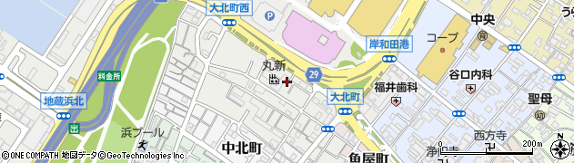 大阪府岸和田市大北町9周辺の地図