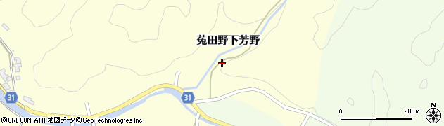 奈良県宇陀市菟田野下芳野周辺の地図
