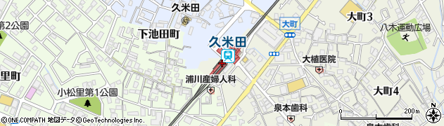 久米田駅周辺の地図