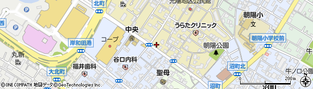 日経新聞　岸和田販売所周辺の地図