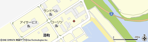 岡山県笠岡市港町周辺の地図