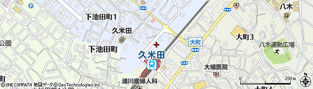 岸和田市市営久米田駅北自転車等駐車場周辺の地図
