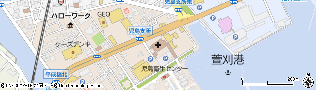 倉敷市役所児島支所　産業課周辺の地図