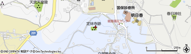 定林寺跡周辺の地図