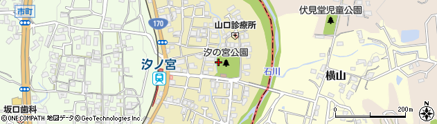 大阪府河内長野市汐の宮町周辺の地図