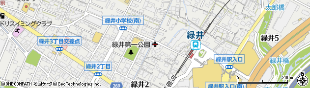 広島下緑井郵便局周辺の地図