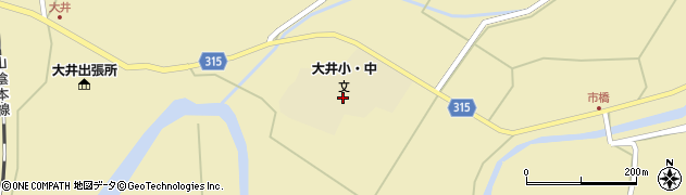 萩市立大井中学校周辺の地図
