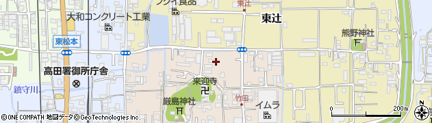 奈良県御所市竹田周辺の地図