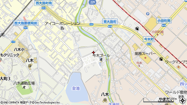 〒596-0803 大阪府岸和田市東大路町の地図