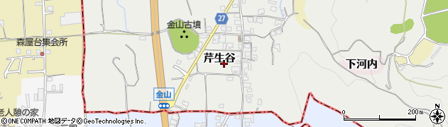大阪府河南町（南河内郡）芹生谷周辺の地図