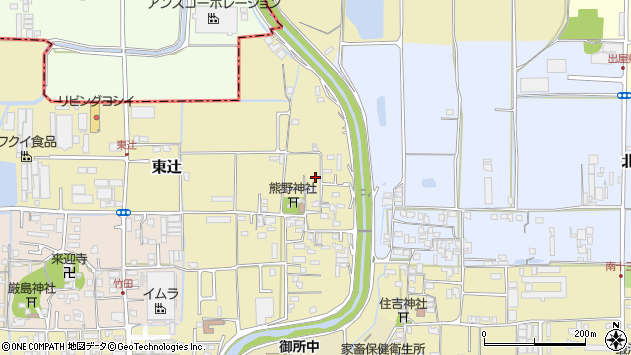 〒639-2205 奈良県御所市東辻の地図