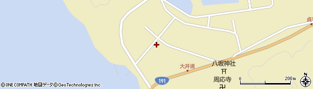 山口県萩市大井（大井浦中）周辺の地図