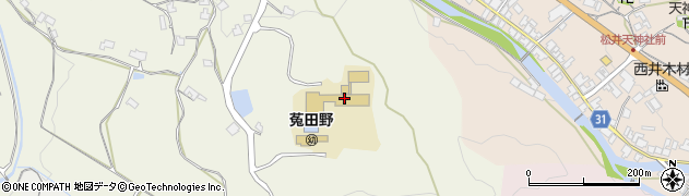 宇陀市立　菟田野小学校・学童保育室周辺の地図