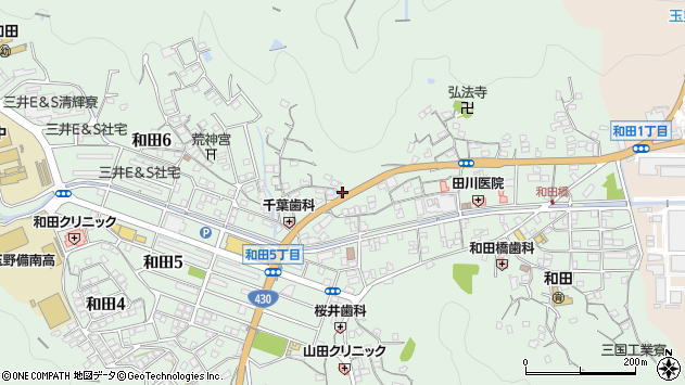 〒706-0021 岡山県玉野市和田の地図