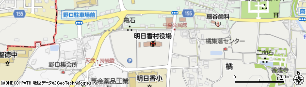 奈良県明日香村（高市郡）周辺の地図