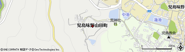 岡山県倉敷市児島味野山田町周辺の地図