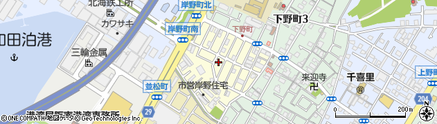 大阪府岸和田市岸野町周辺の地図