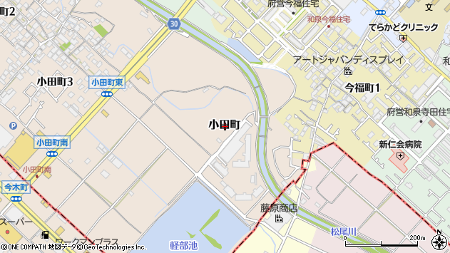 〒594-0074 大阪府和泉市小田町の地図