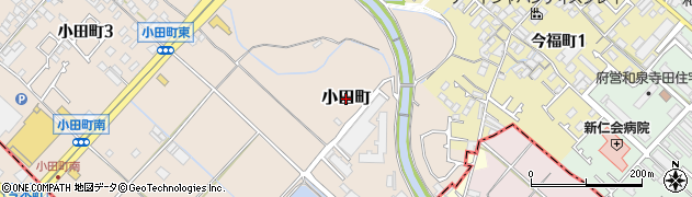 大阪府和泉市小田町周辺の地図