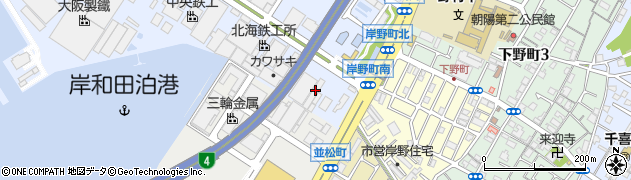 浪速商工株式会社　岸和田サービスセンター周辺の地図