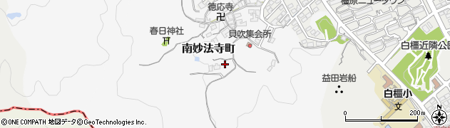 奈良県橿原市南妙法寺町周辺の地図
