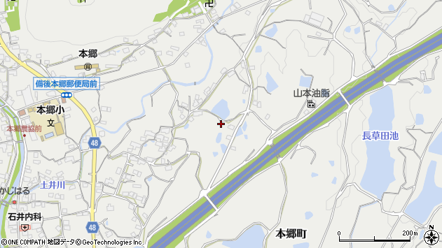〒729-0252 広島県福山市本郷町の地図