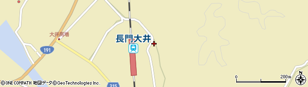 山口県萩市大井（大井円光寺）周辺の地図