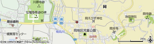 明日香郵便局周辺の地図