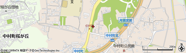 三重県伊勢市中村町周辺の地図