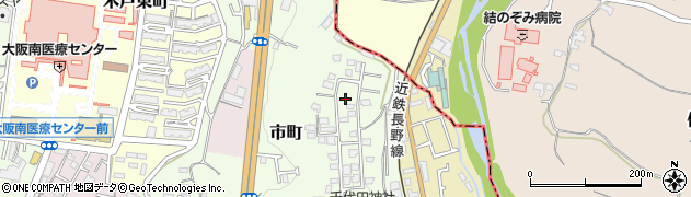 大阪府河内長野市市町501周辺の地図