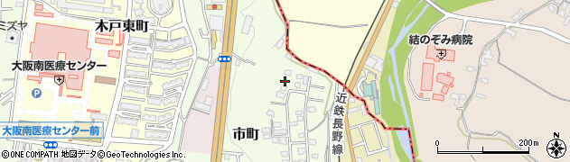 大阪府河内長野市市町522周辺の地図